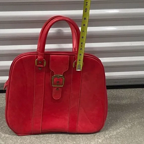 VTG,Talon Travel Elegant Red Leather Satchel Unisex Bag
